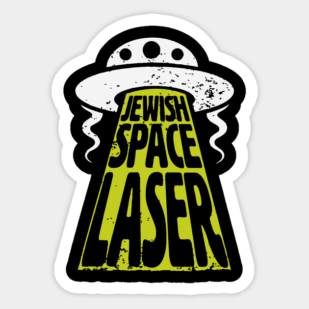 Jewish Space Laser Funny Parody Sticker by Virkalosa